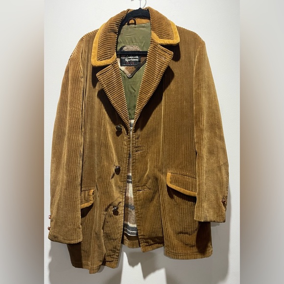 Sears Oakbrook Sportswear Men’s Size XL Ribbed Brown Long Sleeved Vintage